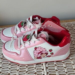 Strawberry shortcake shiny Pink and White Sneakers